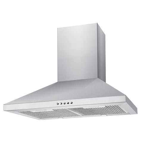 ROBINHOOD 60CM PYRAMID WALL CANOPY, STAINLESS STEEL