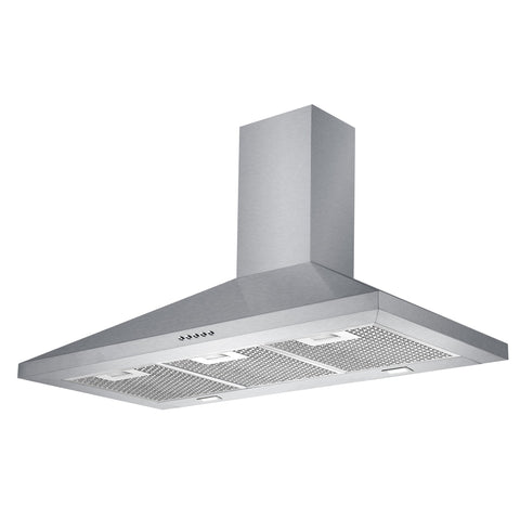 ROBINHOOD 90CM PYRAMID WALL CANOPY, STAINLESS STEEL