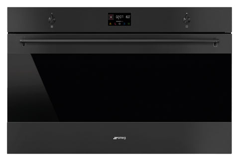 SMEG Classic Pyro Oven EvoScreen Matte 90cm Black
