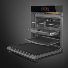 Load image into Gallery viewer, SMEG Dolce Stil Novo Pyro Steam Oven 60cm Black Copper
