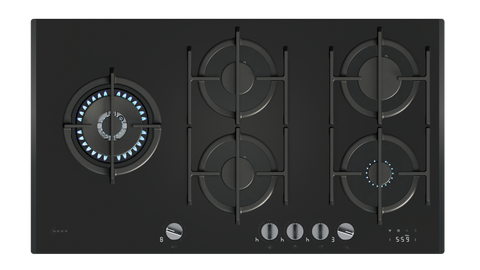 NEFF T29RHS4S0 N 90, Gas hob, 90 cm, Tempered glass, Black
