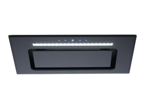EUROMIAD 52CM UNDERMOUNT RANGEHOOD BLACK GLASS