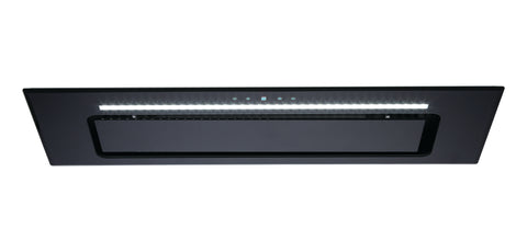 EUROMIAD 90CM UNDERMOUNT RANGEHOOD BLACK GLASS