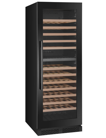 Award Dual Zone Wine Cabinet Black Glass Tall 60cm