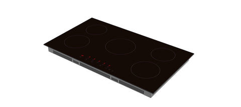 XIT 90cm Induction Cooktop - Black Glass