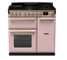 Load image into Gallery viewer, Falcon ESTEL DELUXE 90CM DUAL FUEL FREESTANDING COOKER ANTIQUE BRASS
