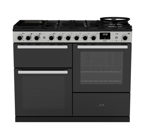 Falcon ESTEL DELUXE 110CM DUAL FUEL FREESTANDING COOKER CHROME PROVING