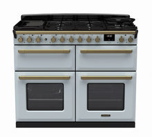 Load image into Gallery viewer, Falcon ESTEL DELUXE 110CM DUAL FUEL FREESTANDING COOKER ANTIQUE BRASS SLOW COOK
