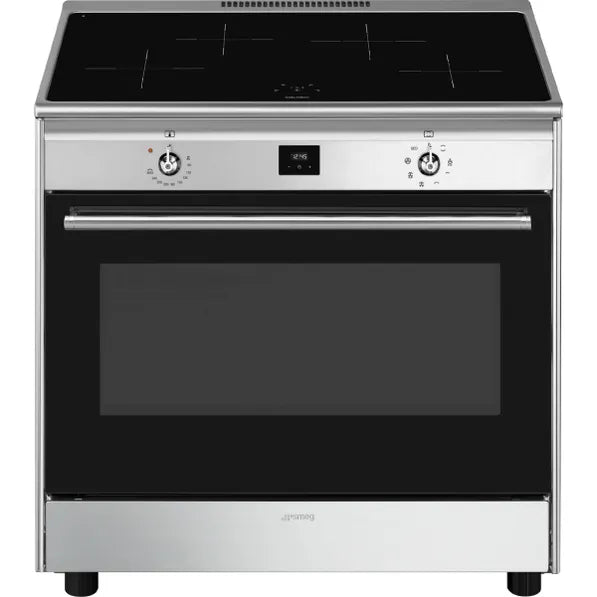 Smeg 90cm Stainless Steel Freestanding Oven With Induction Cooktop