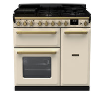 Load image into Gallery viewer, Falcon ESTEL DELUXE 90CM DUAL FUEL FREESTANDING COOKER ANTIQUE BRASS
