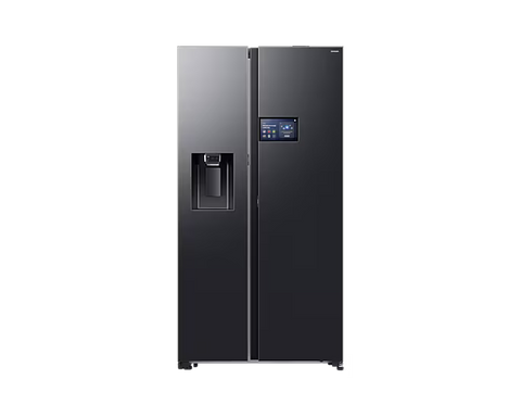 Samsung 615L Refrigerator SBS - 9" LCD AI Home Dark Stainless