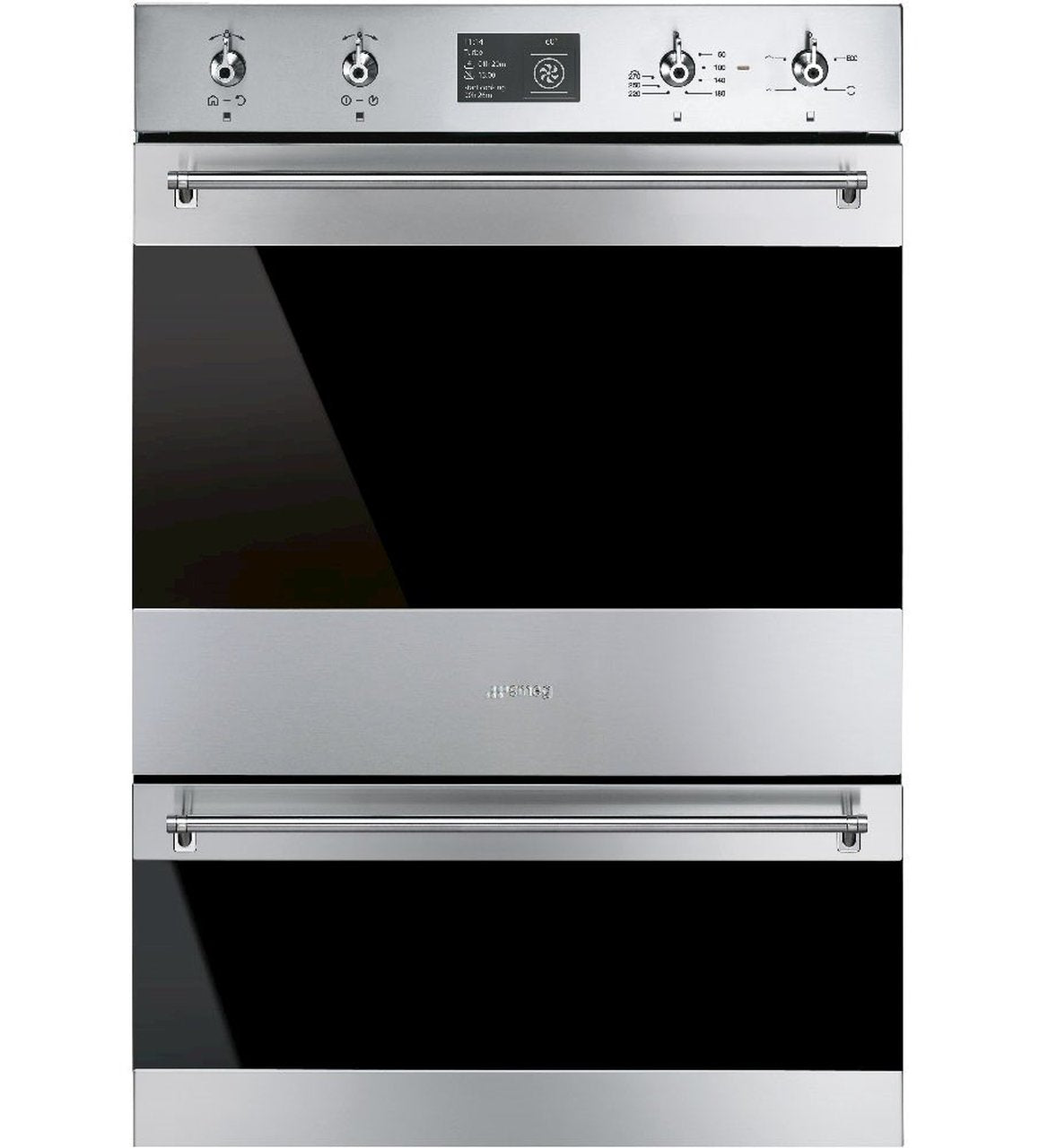 SMEG 60CM PYROLYTIC STAINLESS STEEL DOUBLE BUILT-IN OVEN