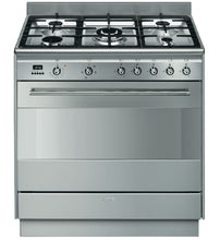 Load image into Gallery viewer, SMEG 90CM STAINLESS STEEL FREESTANDING OVEN WITH GAS TOP
