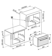 Load image into Gallery viewer, SMEG 45CM LINEA MICROWAVE CONVECTION HALF OVEN
