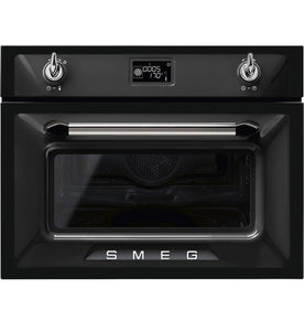 (DISPLAY MODEL ONLY - PICK UP ONLY) SMEG 45CM VICTORIA BLACK COMBI MICROWAVE OVEN
