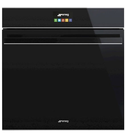 (DISPLAY MODEL ONLY - MUST PICK UP) SMEG 60CM DOLCE STIL NOVO BLACK PYROLYTIC BUILT-IN OVEN