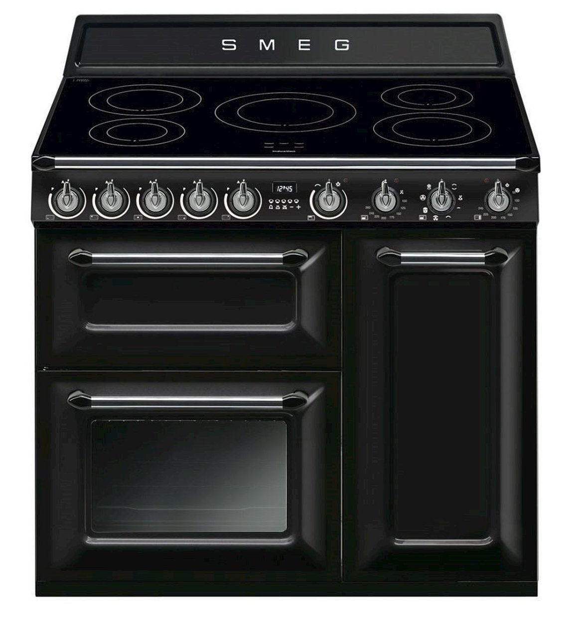 SMEG 90CM VICTORIA FREESTANDING OVEN WITH INDUCTION TOP (BLACK)